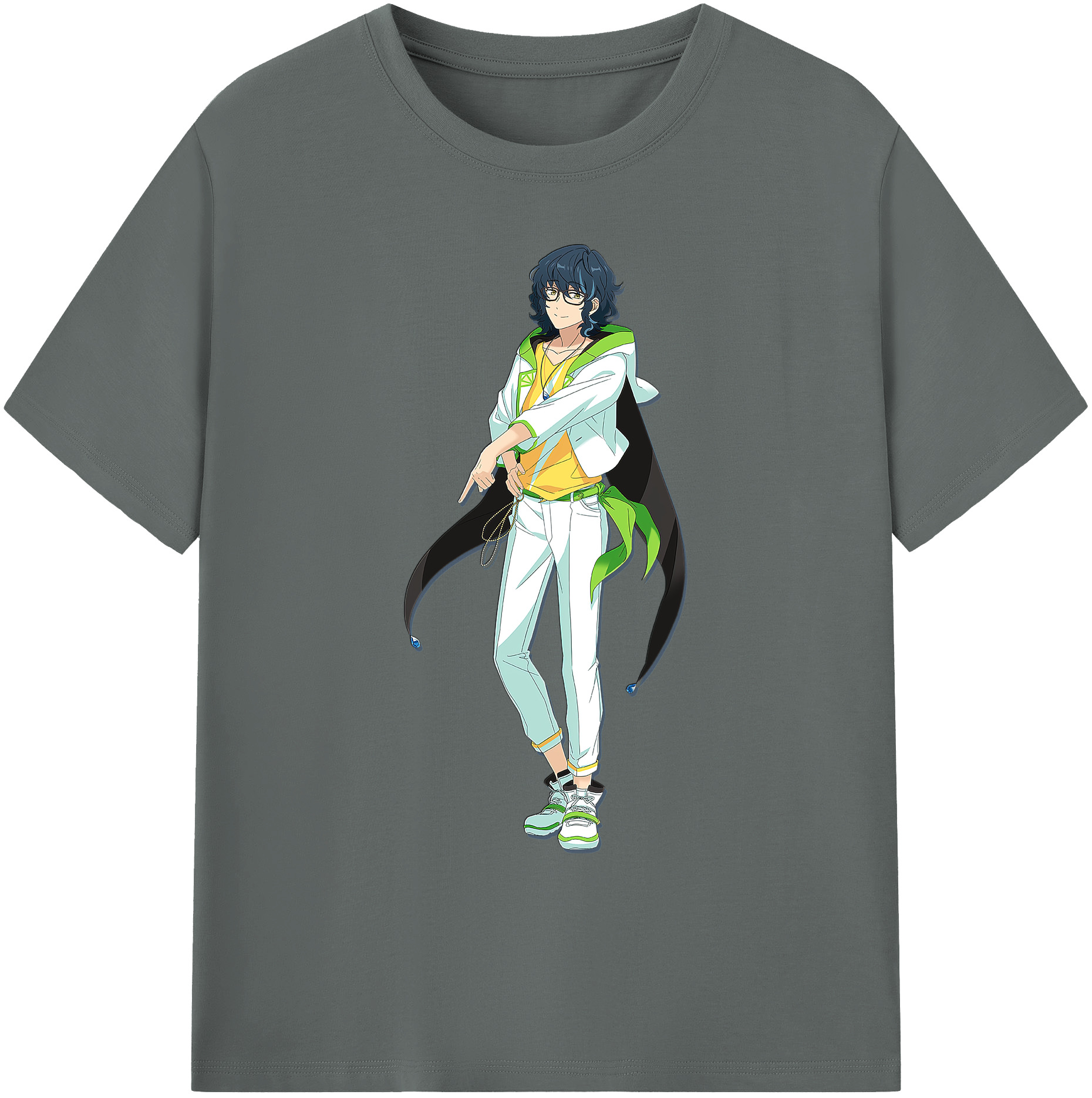 （画像用） あんさんぶるスターズ! Ensemble Stars 綿100％ メンズ半袖Tシャツ｜肌触りやわらか＆通気性